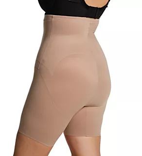 Plus Size Flexible Fit Hi-Waist Thigh Slimmer Stucco XL