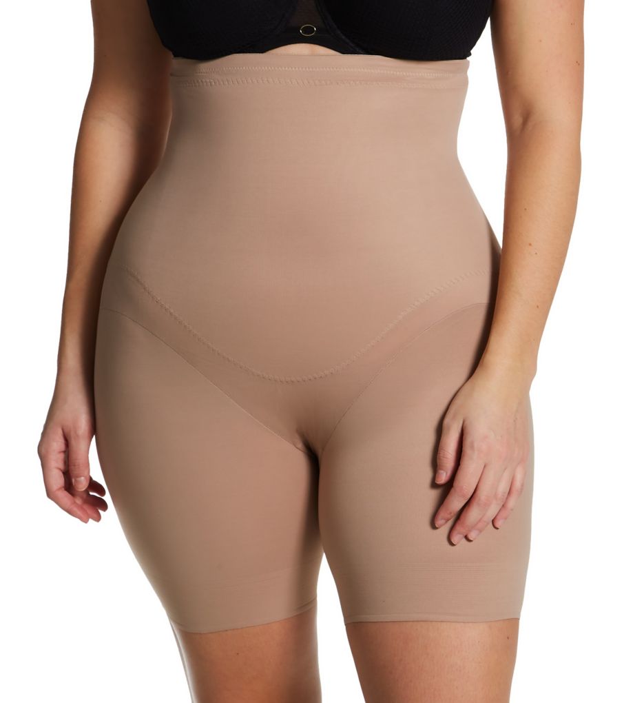 Plus Size Flexible Fit Hi-Waist Thigh Slimmer-gs