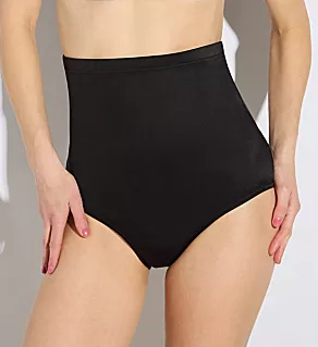 Solid Super High Waist Swim Bottom Black 12