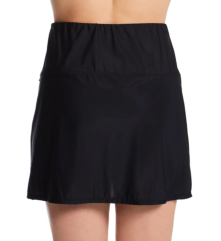 Solid Basic Fit and Flare Swim Skirt