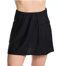 Solid Basic Fit and Flare Swim Skirt