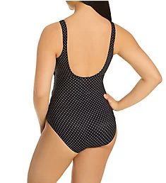Must Haves Pin Point Oceanus One Piece Swimsuit Black/White 10