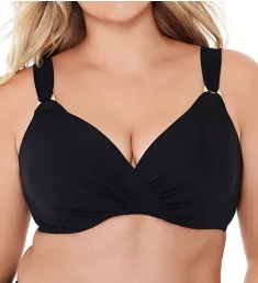 Solid Plunge Bra Underwire Swim Top