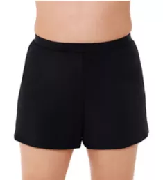 Plus Size Short Swim Bottom Black 16W