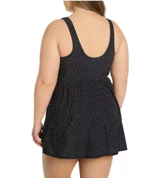 Plus Size Pin Point Marais One Piece Swimdress