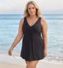 Miraclesuit Plus Size Pin Point Marais One Piece Swimdress 6518835 - Image 4