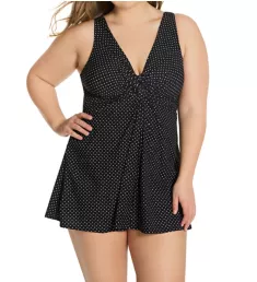 Plus Size Pin Point Marais One Piece Swimdress