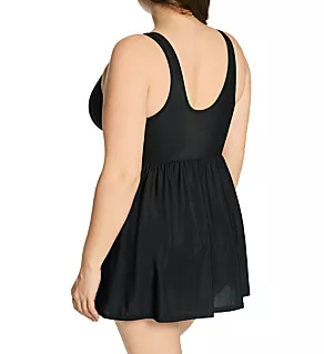 Plus Size Must Have Marais One Piece Swimdress Black 16W