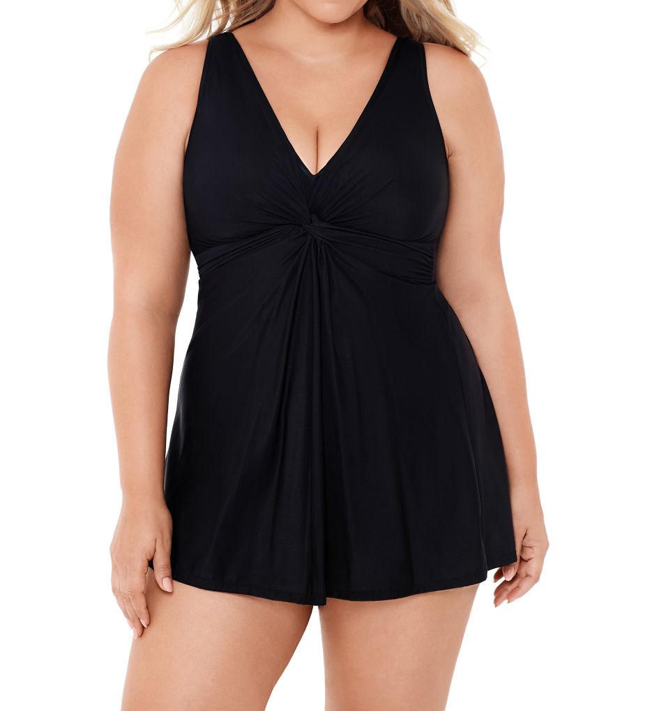 Miraclesuit Plus Size Must Have Marais One Piece Swimdress 6518935 ...