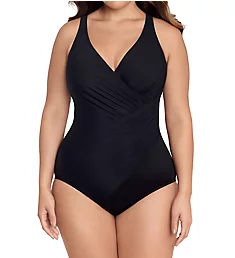 Plus Size Must Have Oceanus One Piece Swimsuit Black 18W