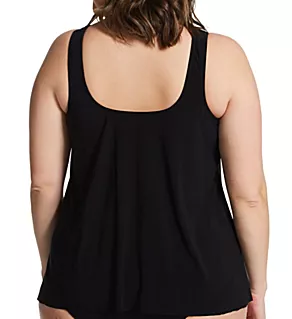 Plus Size Ursula Underwire Tankini Swim Top Black 16W