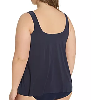 Plus Size Ursula Underwire Tankini Swim Top Midnight 18W