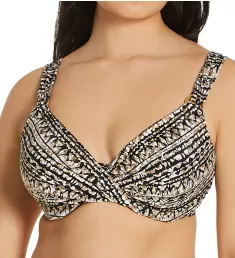 Golden Lynx Plunge Bra Swim Top Gold 34DD