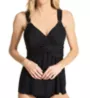 Miraclesuit Solid Plunge Tankini Swim Top 6533014 - Image 1