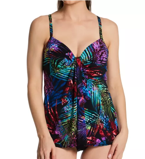 Miraclesuit Tropicat Marina Tankini Swim Top 6553425