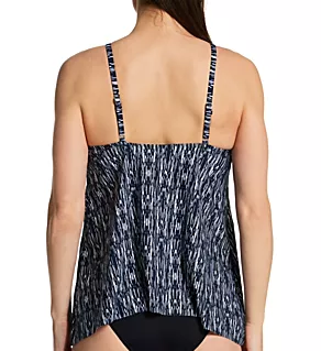 Silver Shores Peephole Tankini Swim Top MIDNIGHT BLUE/WHITE 8