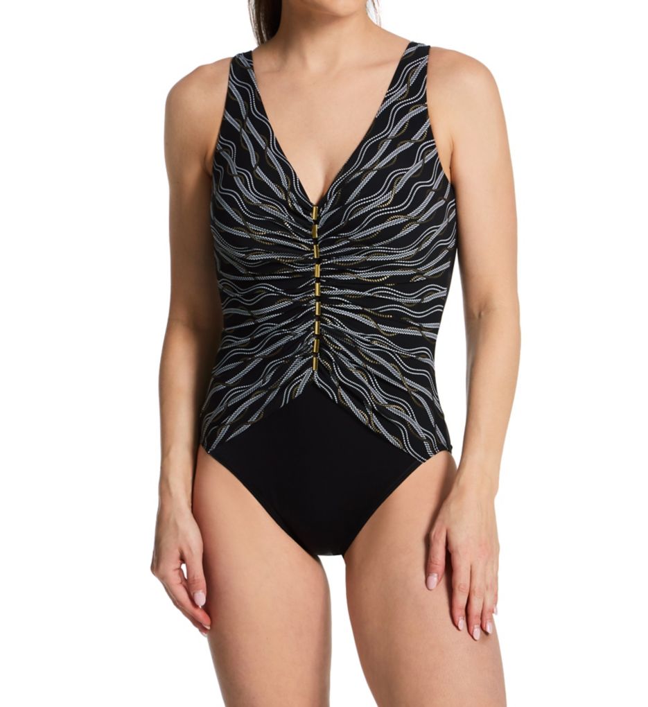 Mira Corset Swimsuit- Black