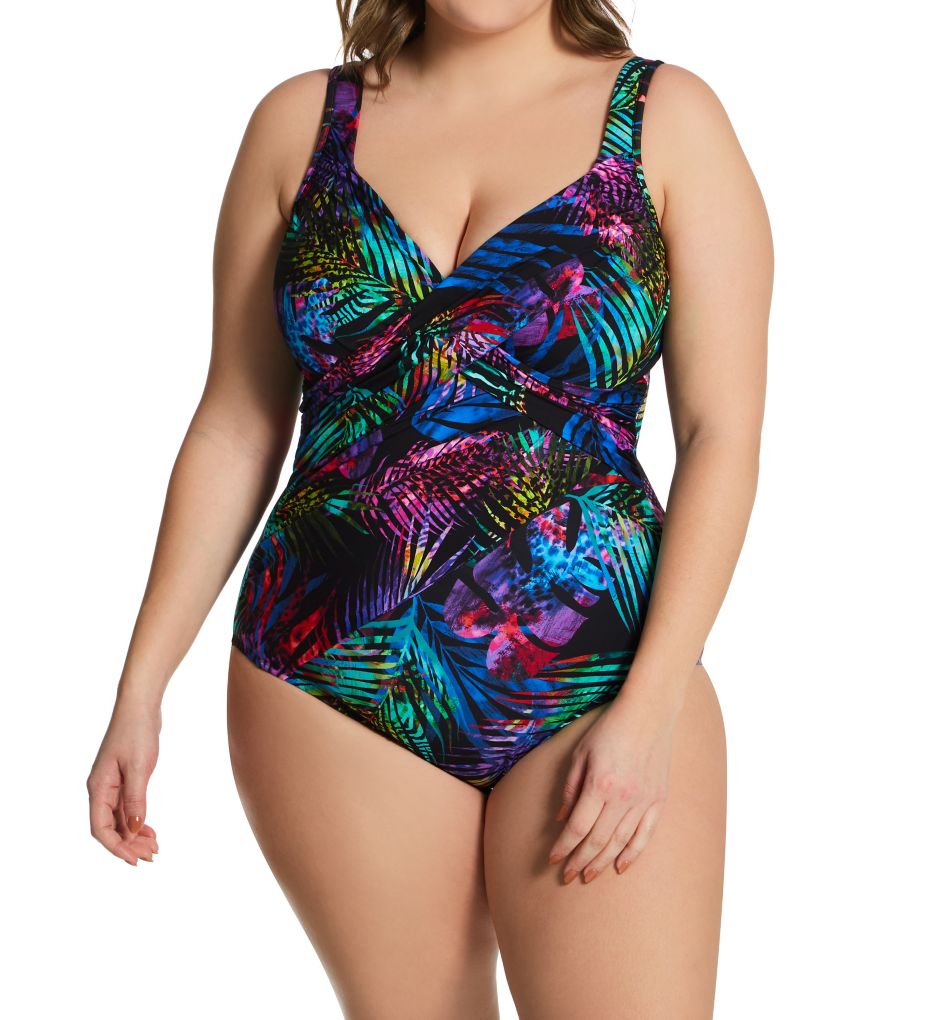 Tummy Control Swimsuit - Miraclesuit Plus Size Crossover One Piece