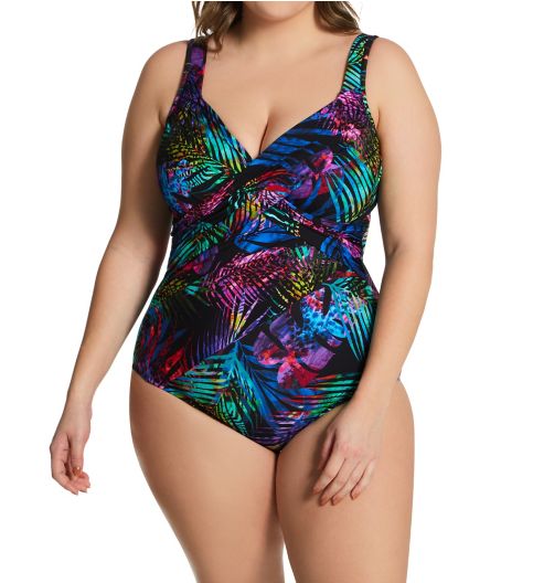 Coral tropics plus size swimwear on sale