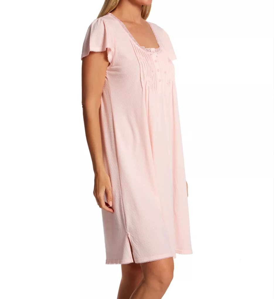 Miss Elaine Silkyknit Short Sleeve Short Gown 204423 - Image 1