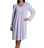 Miss Elaine Honeycomb Lavender Long Sleeve Short Gown 217803