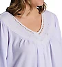 Miss Elaine Plus Size Honeycomb Lavender L/S Short Gown 217803X - Image 3