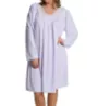 Miss Elaine Plus Size Honeycomb Lavender L/S Short Gown 217803X