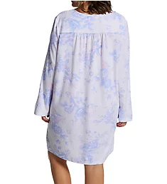 Plus Size Honeycomb Tulip Long Sleeve Short Gown