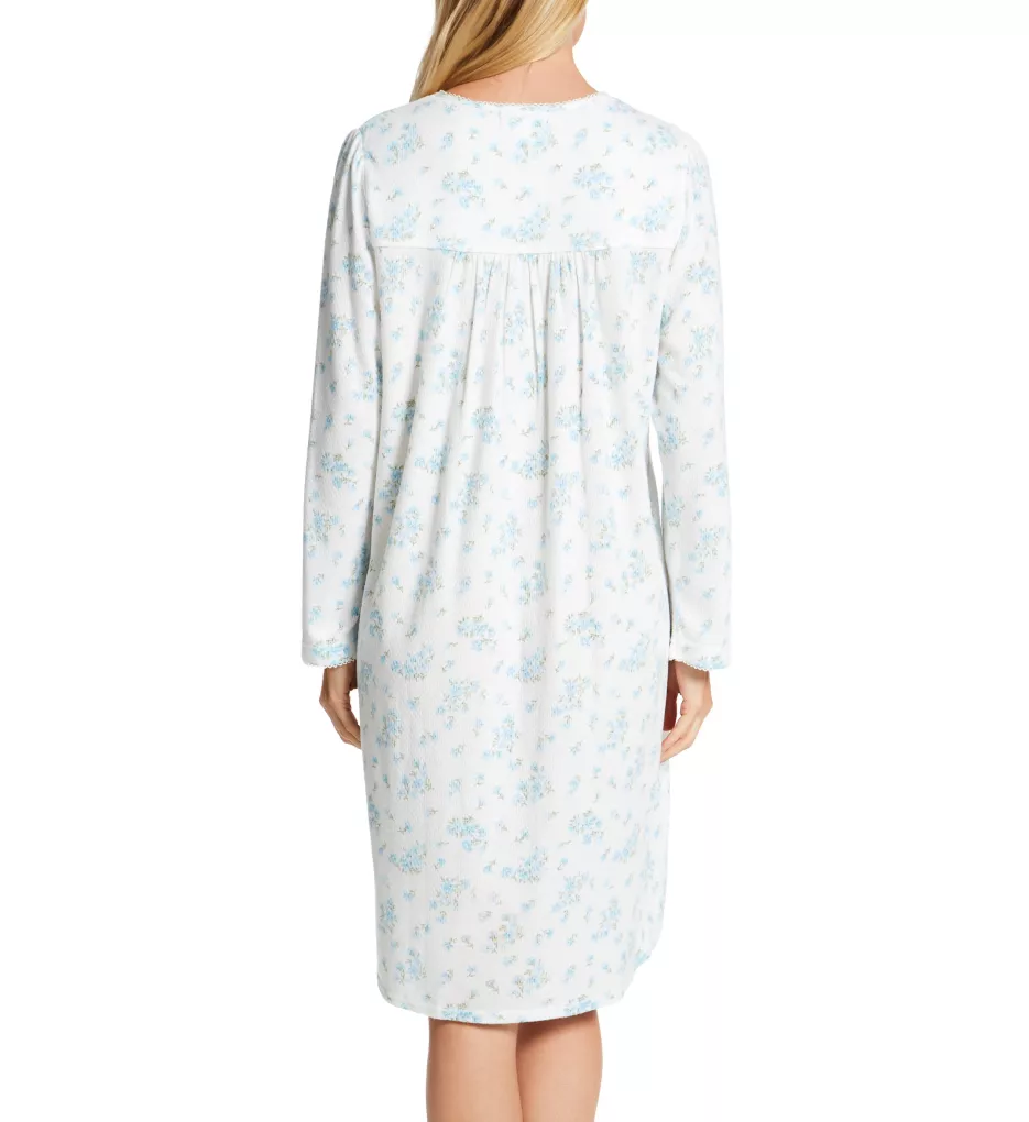 Miss Elaine Honeycomb Floral Long Sleeve Short Gown 231842 - Image 2