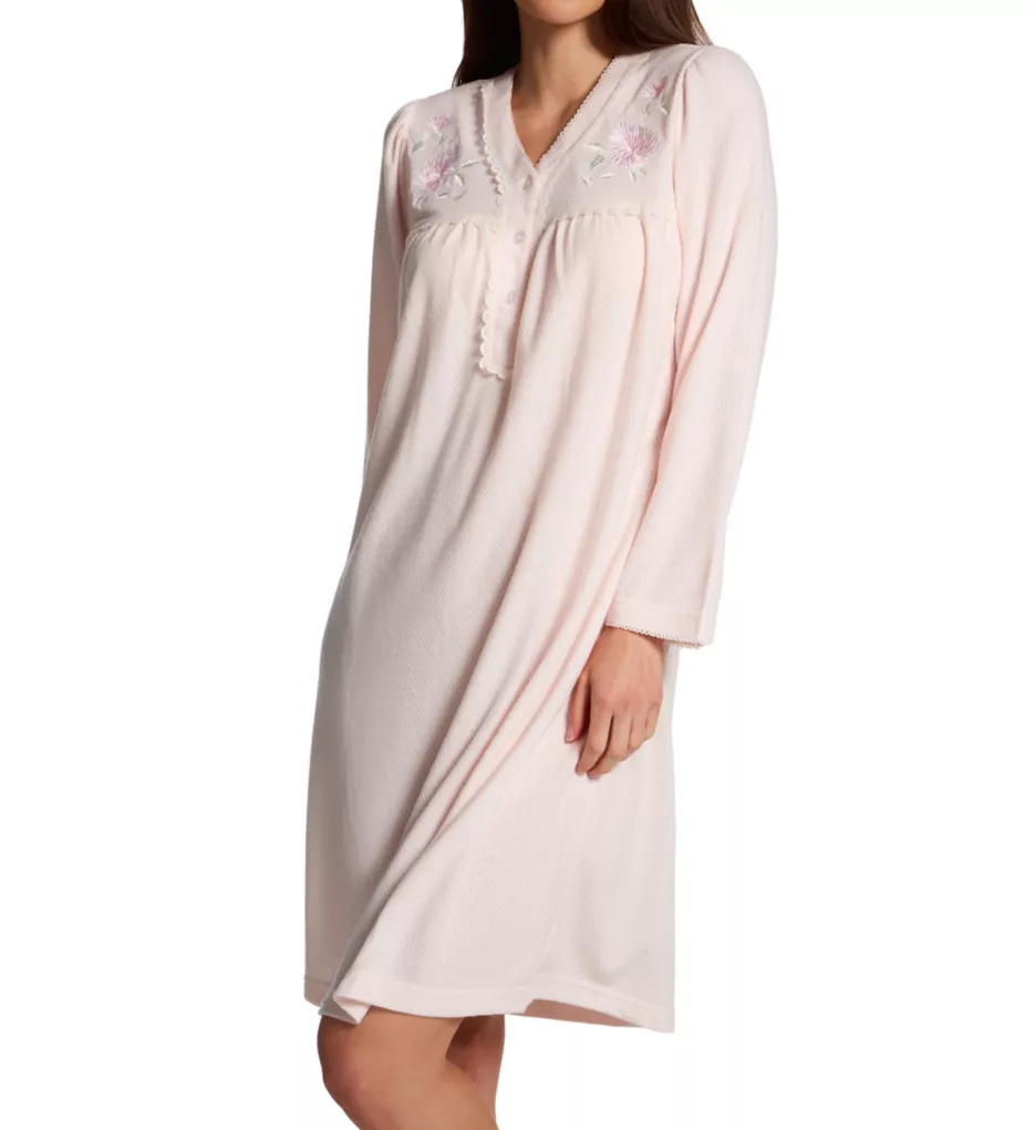 Miss Elaine Honeycomb Long Sleeve Short Gown 246833 - Image 1