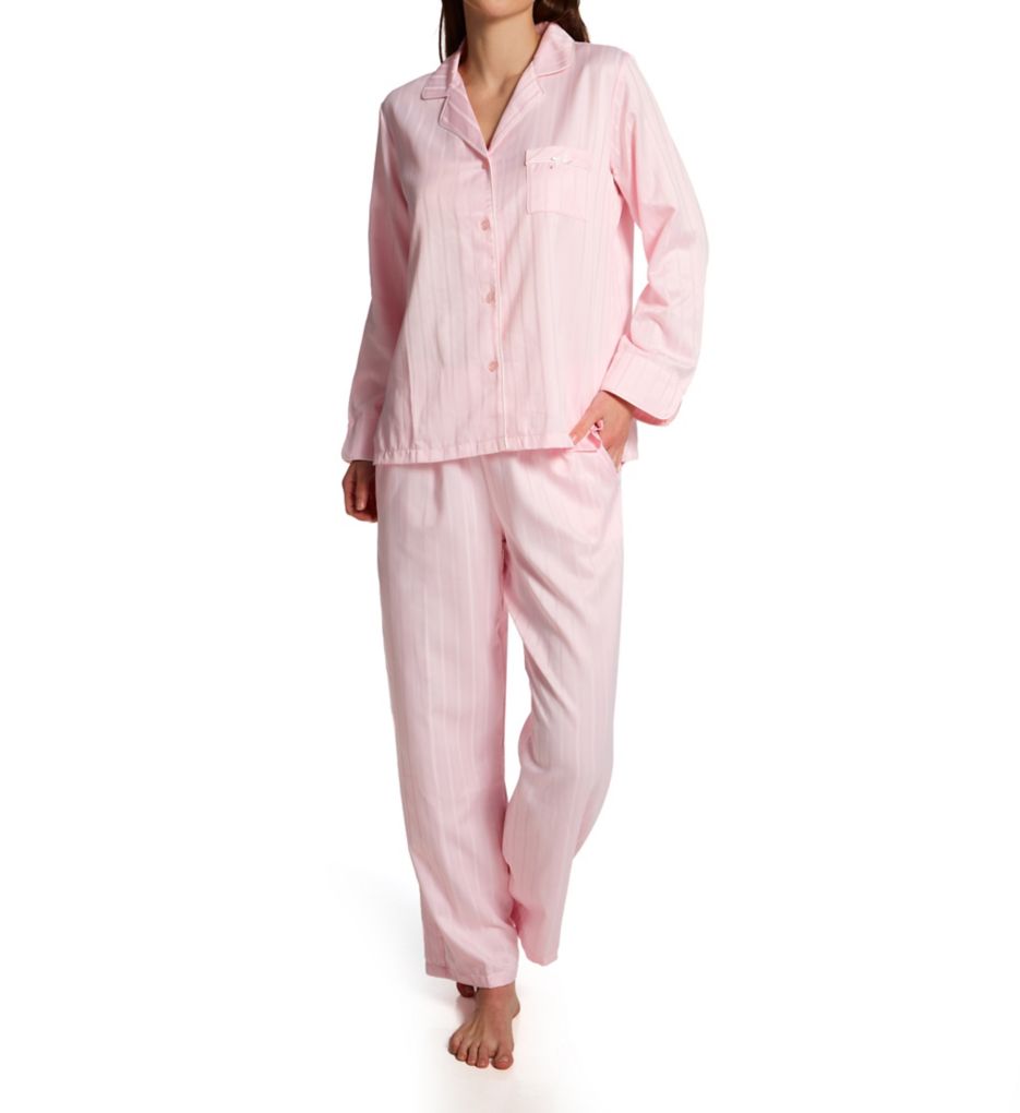 TST Women's Stretchable Satin Top & Pyjama Night Suit/Night Dress/Sleep Wear  Set (Pink)