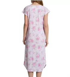 Cottonessa Short Sleeve Short Gown Pink Roses S