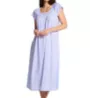 Miss Elaine Silkyknit Periwinkle Leaves Short Sleeve Gown 506403 - Image 1