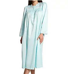 Brushed Back Satin Long Sleeve Long Gown