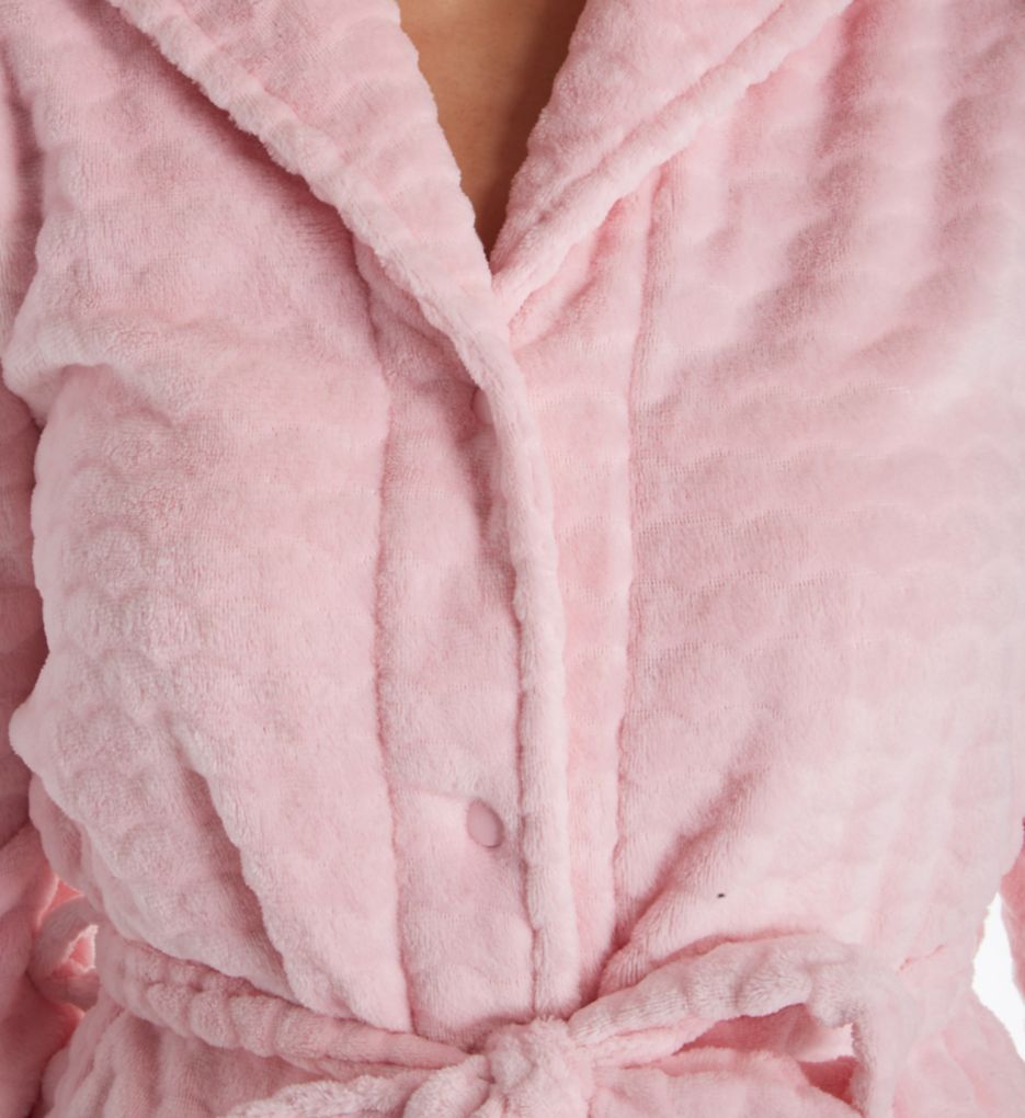 Cuddle Fleece Button Front Bed Jacket-cs1
