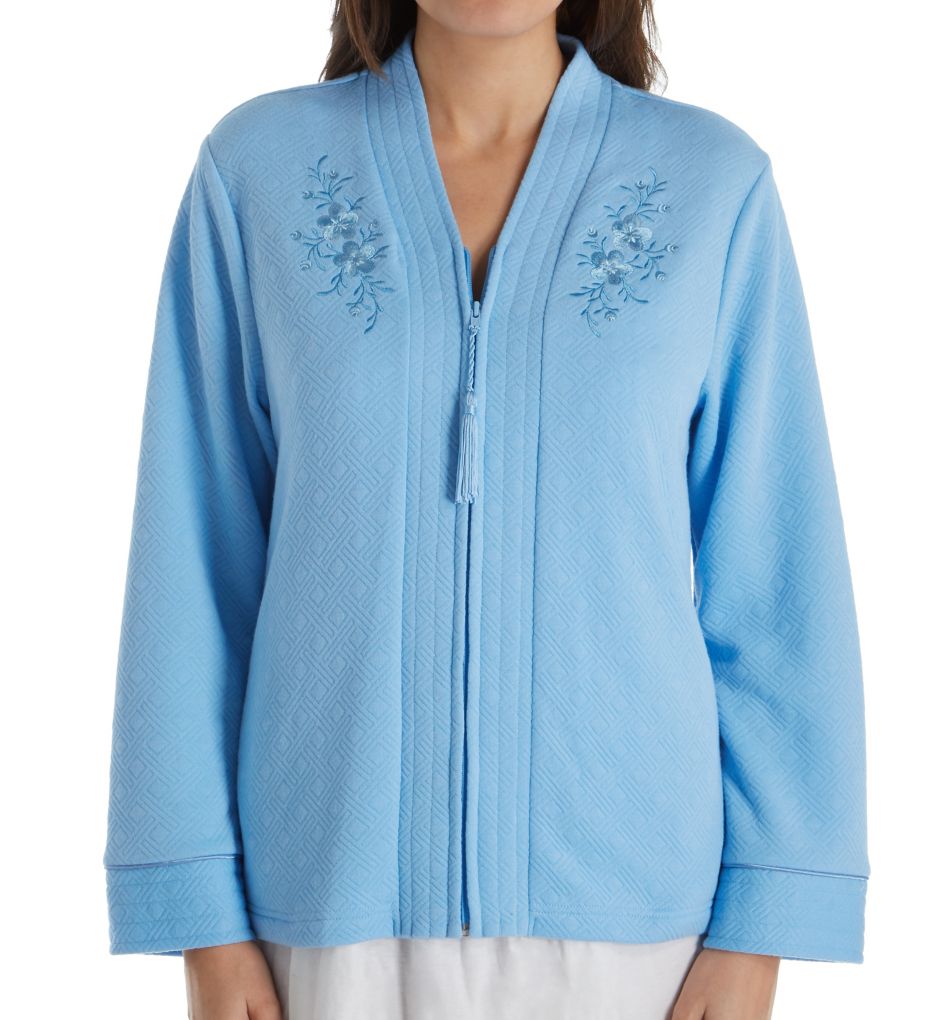 Quilt-In-Knit Bed Jacket-fs