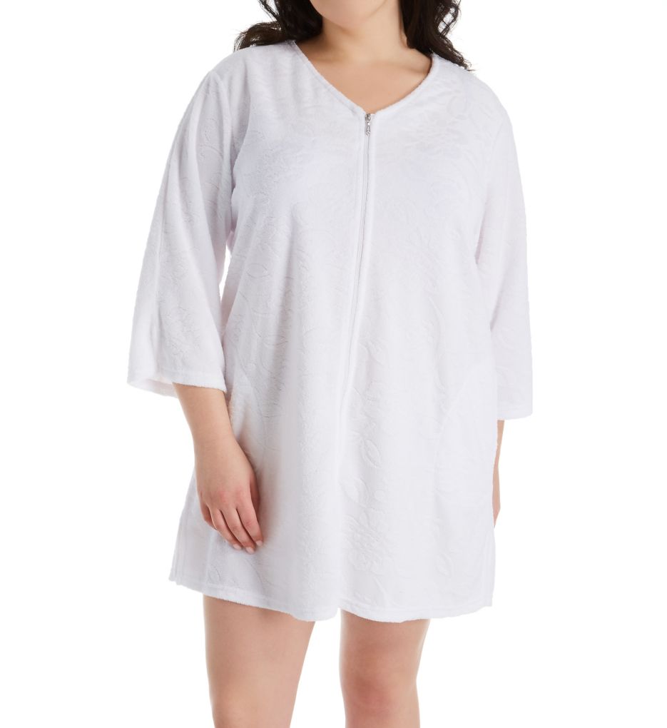 Micro Terry Short Zip Robe-cs1