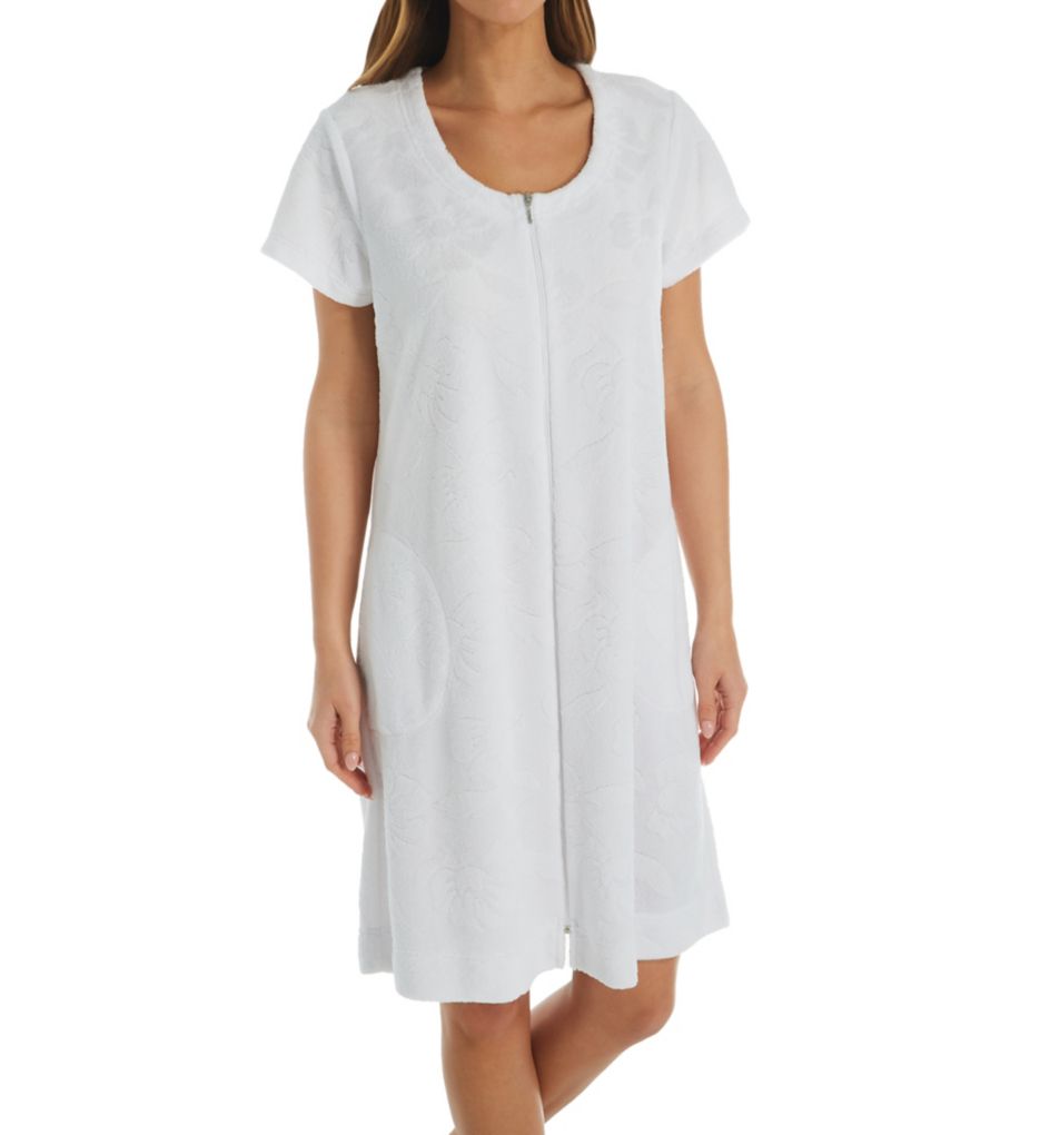 Micro Terry Short Zip Front Robe-gs