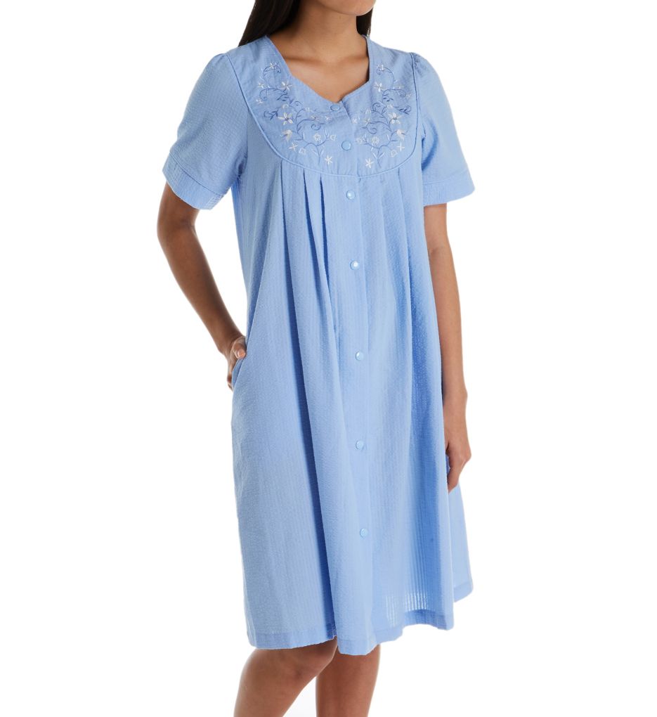 short snap front robe
