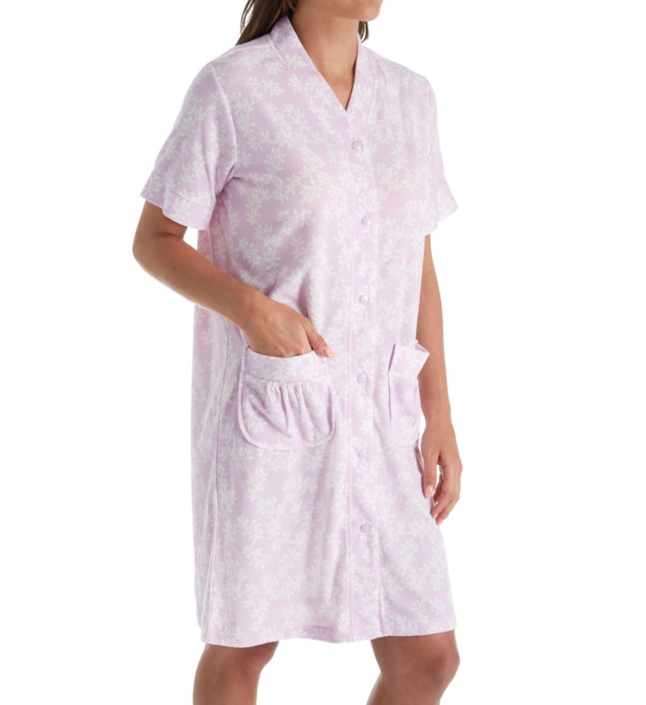 Terry Short Snap Front Robe