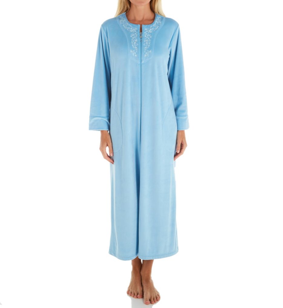 Luxe Fleece Long Zip Robe-fs