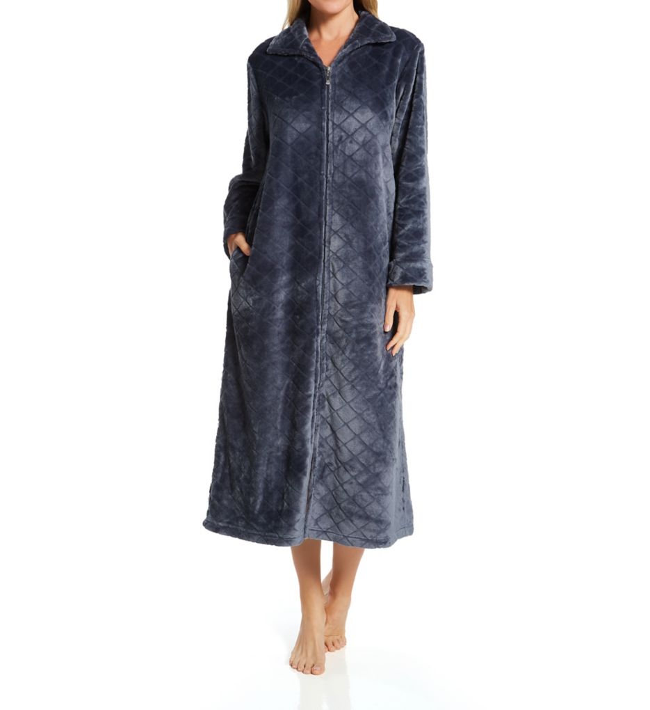Shimmer Fleece Long Sleeve Long Zip Robe-gs