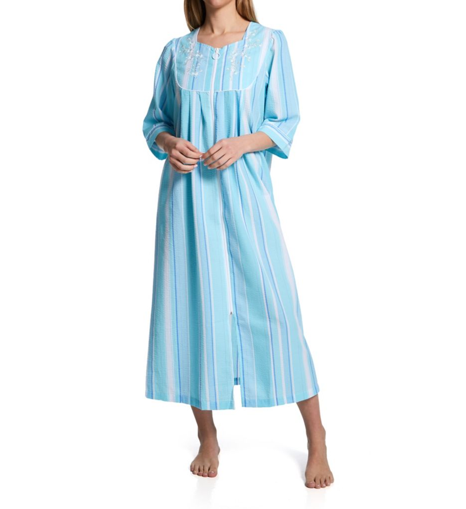 Seersucker nightgown plus size hot sale