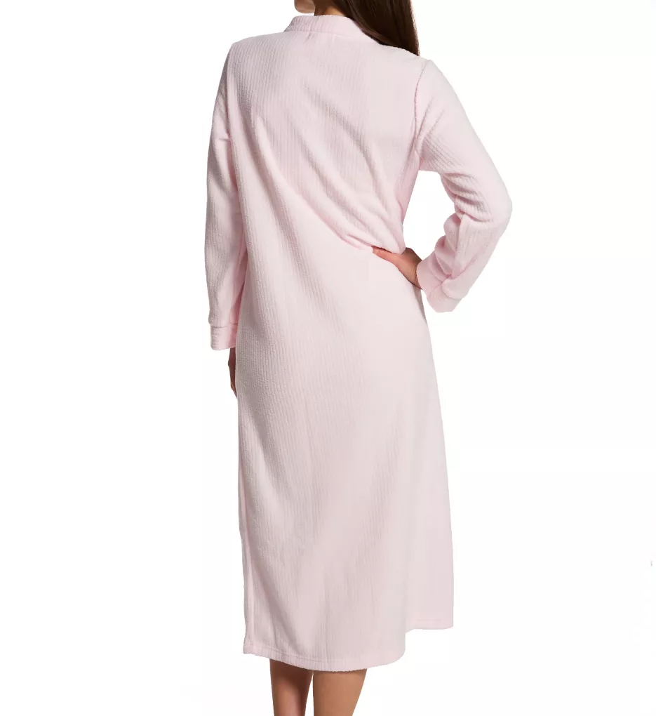 Brushed Back Terry L/S Zip Front Robe