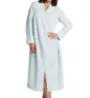 Miss Elaine Brushed Back Terry L/S Zip Front Robe 866003