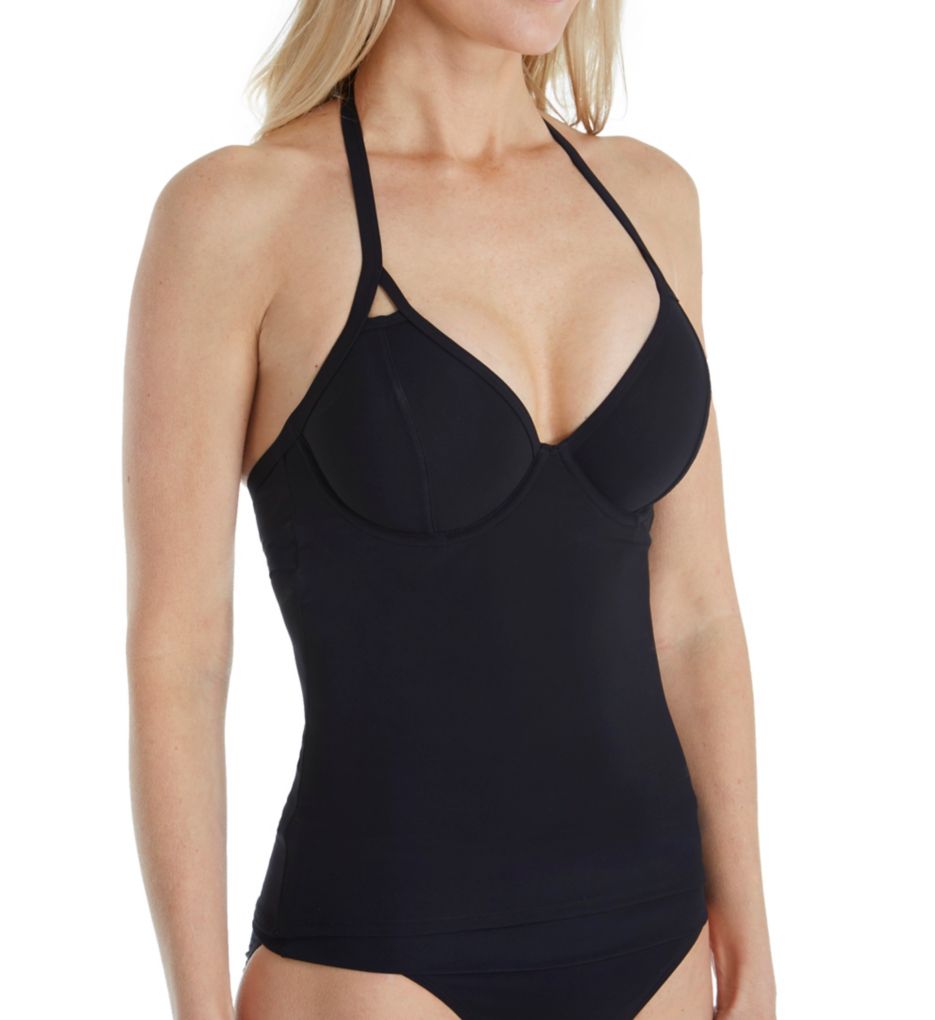 Underwire halter hot sale tankini