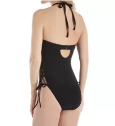 Icon Underwire Halter Plunge One Piece Swimsuit