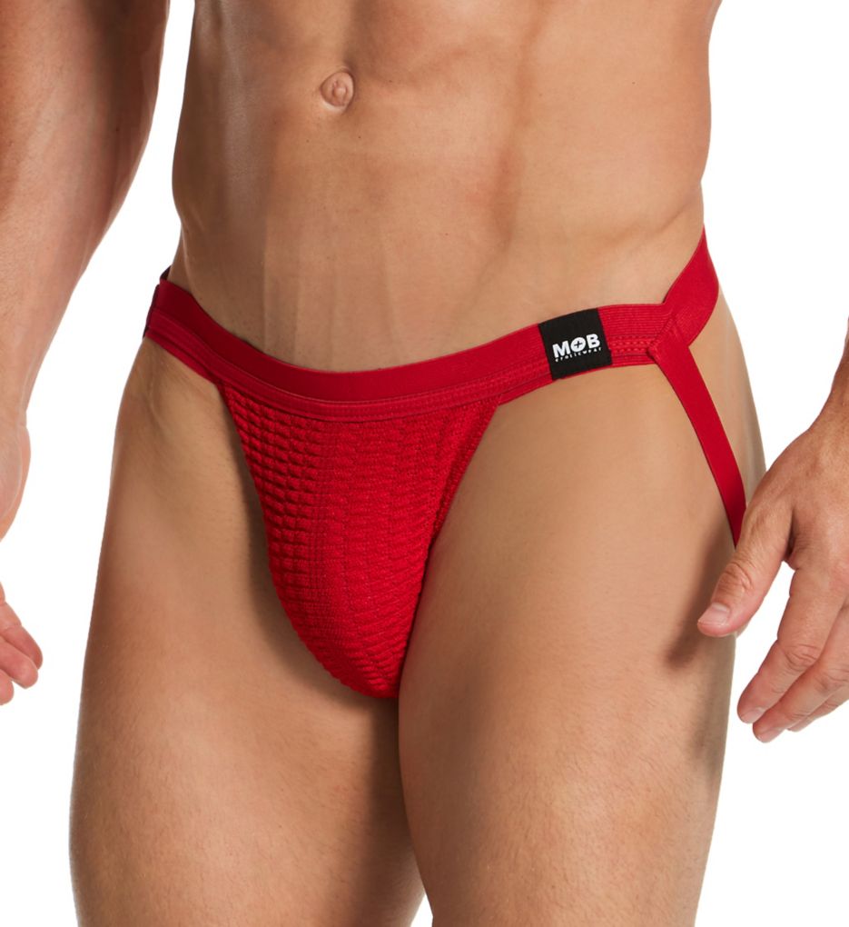 Leader Sports Mesh Jockstrap red 