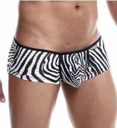 Sinful Sheer Boy Short Zebra Print S