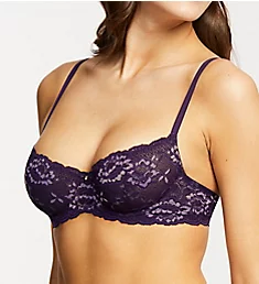 Essentials Flirt Demi Lace Bra Purple Velvet 32B